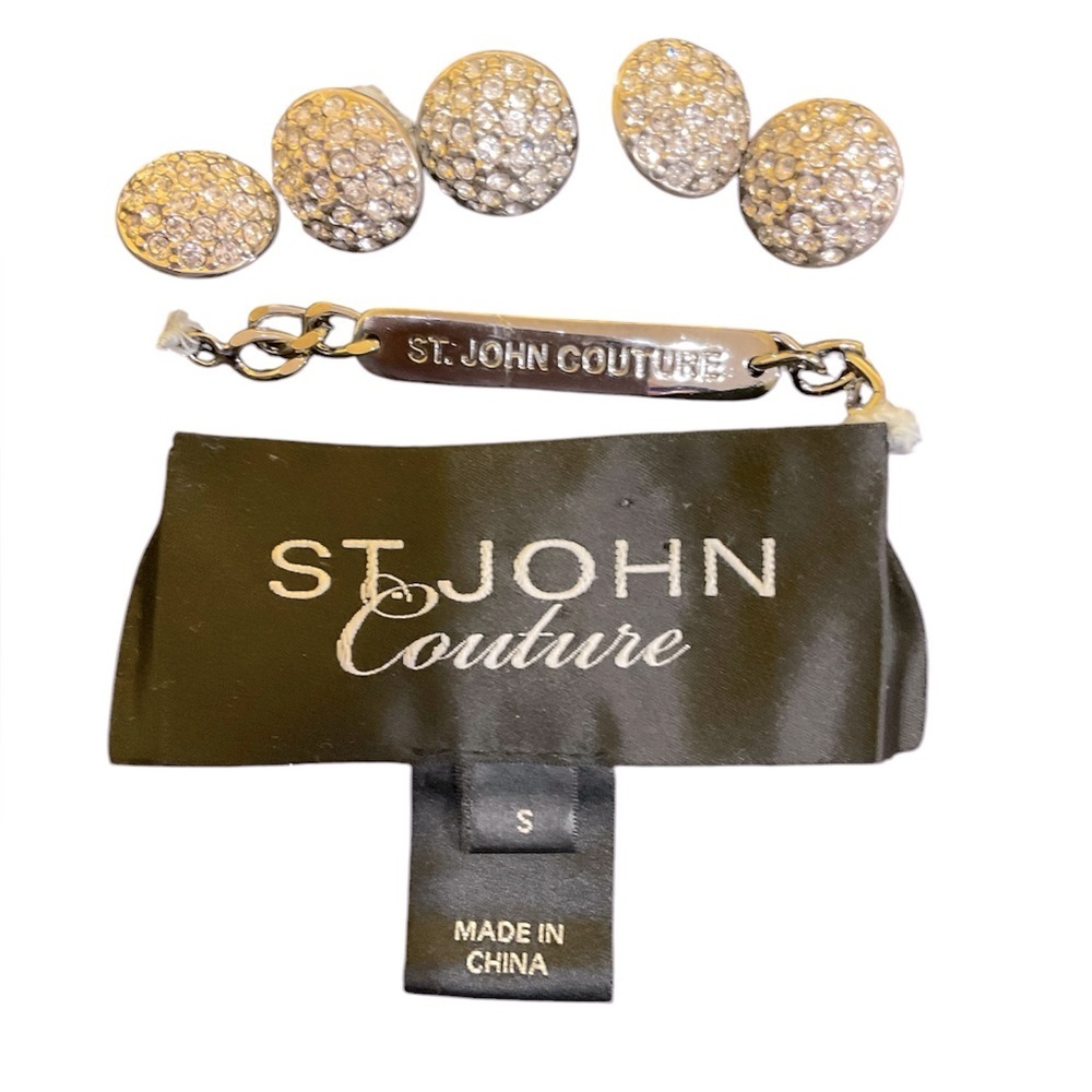 St. John Couture Rhinestone Buttons and Tags Replacements.